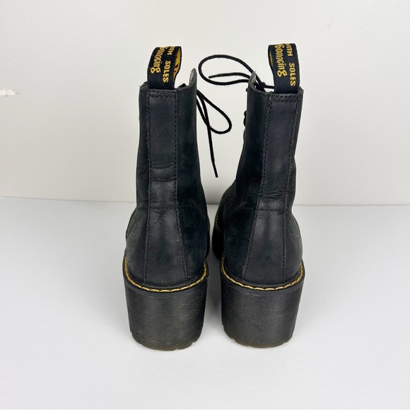 Dr Martens Shriver Hi Leather Boots Black Heel Platform Sz 9 - Picture 4 of 6